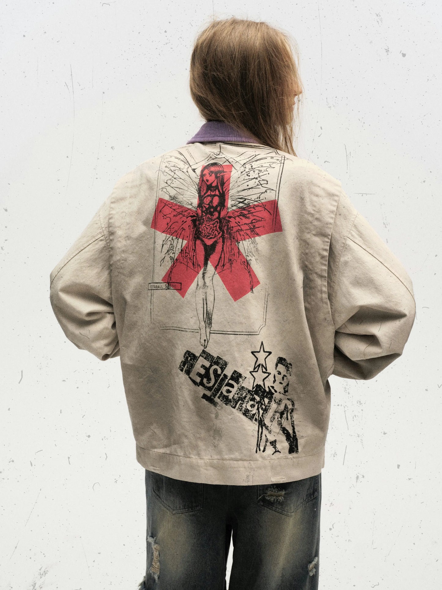 Vintage Washed Punk Workwear Jacket Hominus Denim