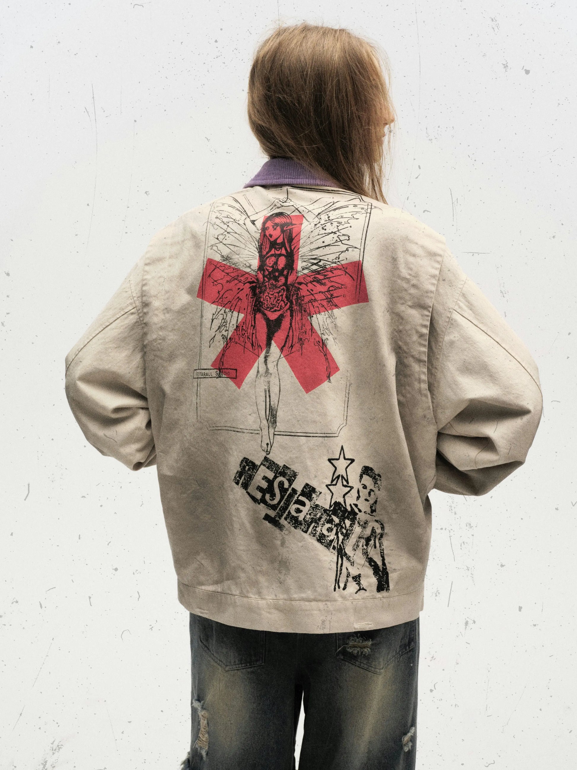 Vintage Washed Punk Workwear Jacket Hominus Denim