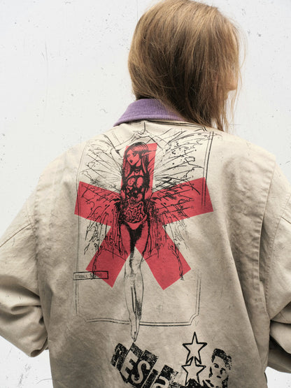 Vintage Washed Punk Workwear Jacket Hominus Denim