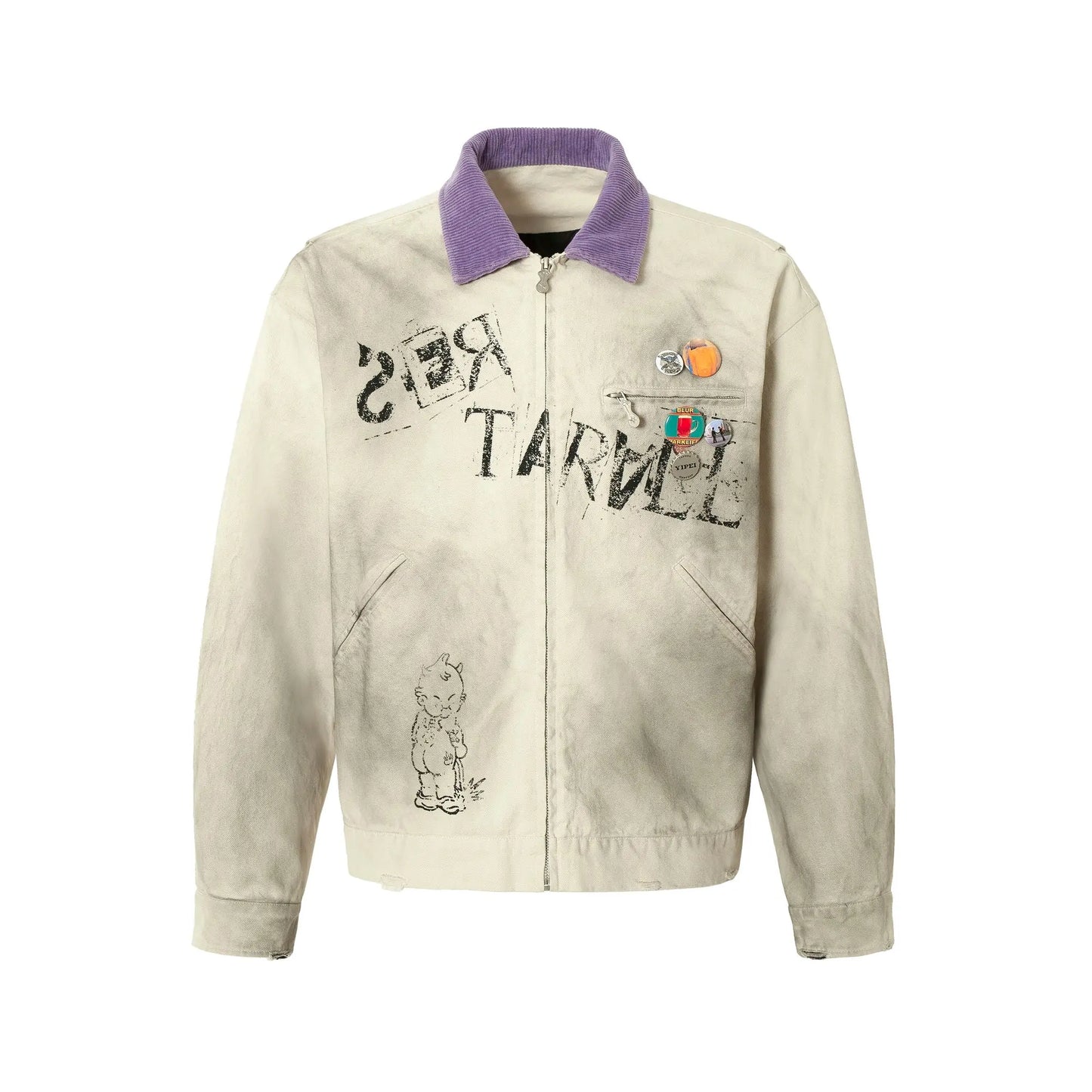 Vintage Washed Punk Workwear Jacket Hominus Denim