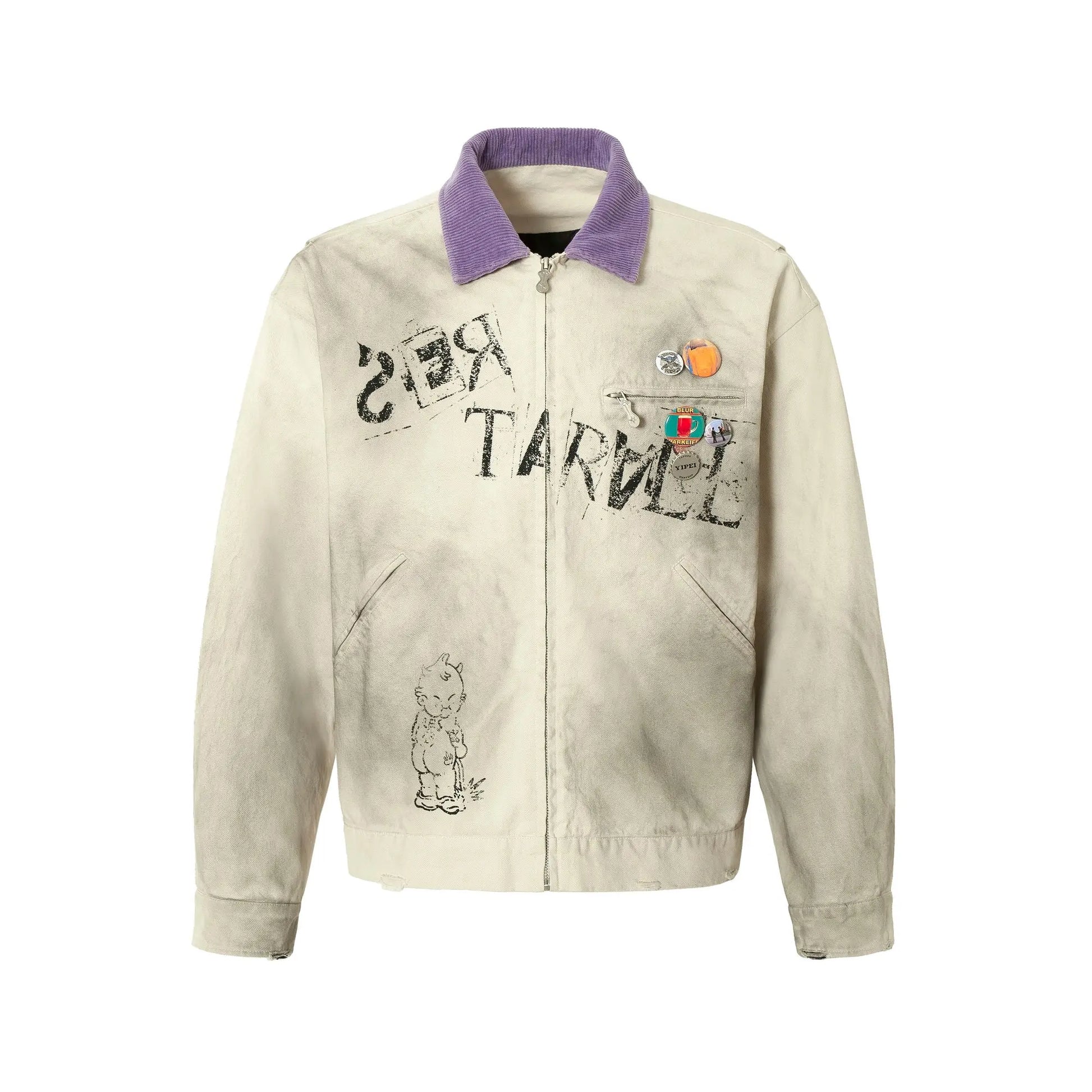 Vintage Washed Punk Workwear Jacket Hominus Denim
