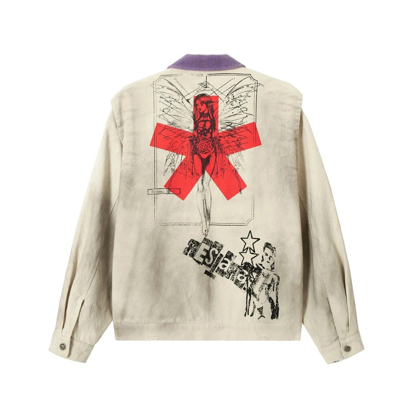 Vintage Washed Punk Workwear Jacket Hominus Denim