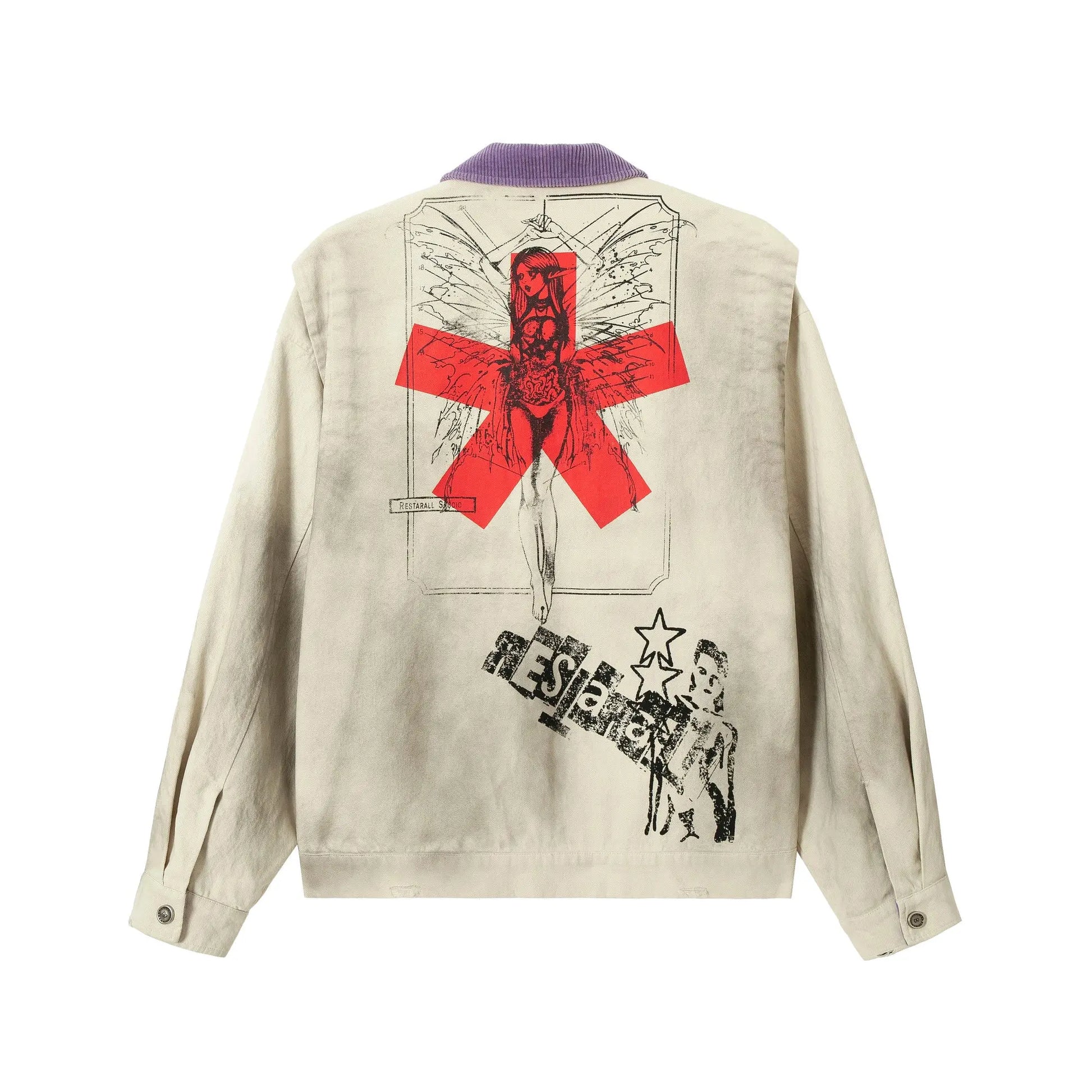 Vintage Washed Punk Workwear Jacket Hominus Denim
