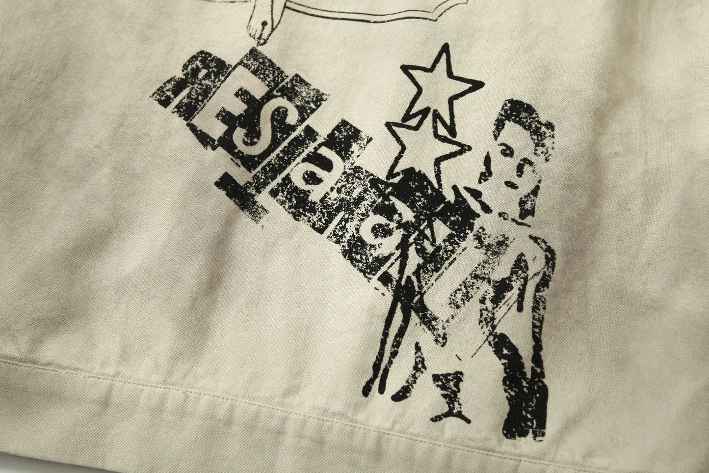Vintage Washed Punk Workwear Jacket Hominus Denim