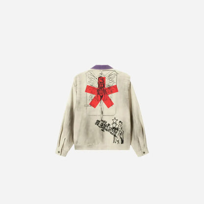 Vintage Washed Punk Workwear Jacket Hominus Denim