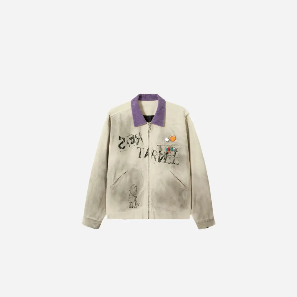 Vintage Washed Punk Workwear Jacket Hominus Denim