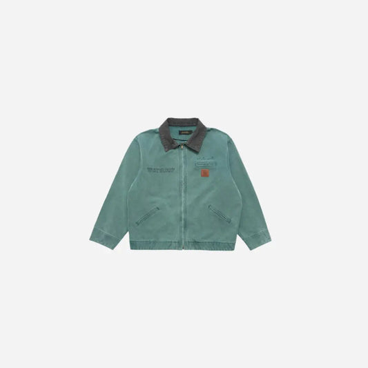 Vintage Washed Workwear Cargo Jacket Hominus Denim