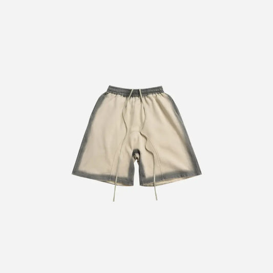 Washed Border Grunge Short Hominus Denim