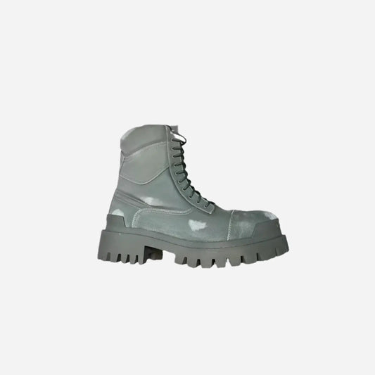 Washed Destroyed Thick Sole Motor Boots Hominus Denim