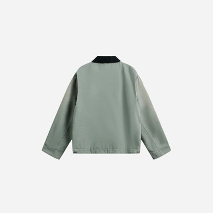Washed Distressed Grunge Workwear Jacket Hominus Denim