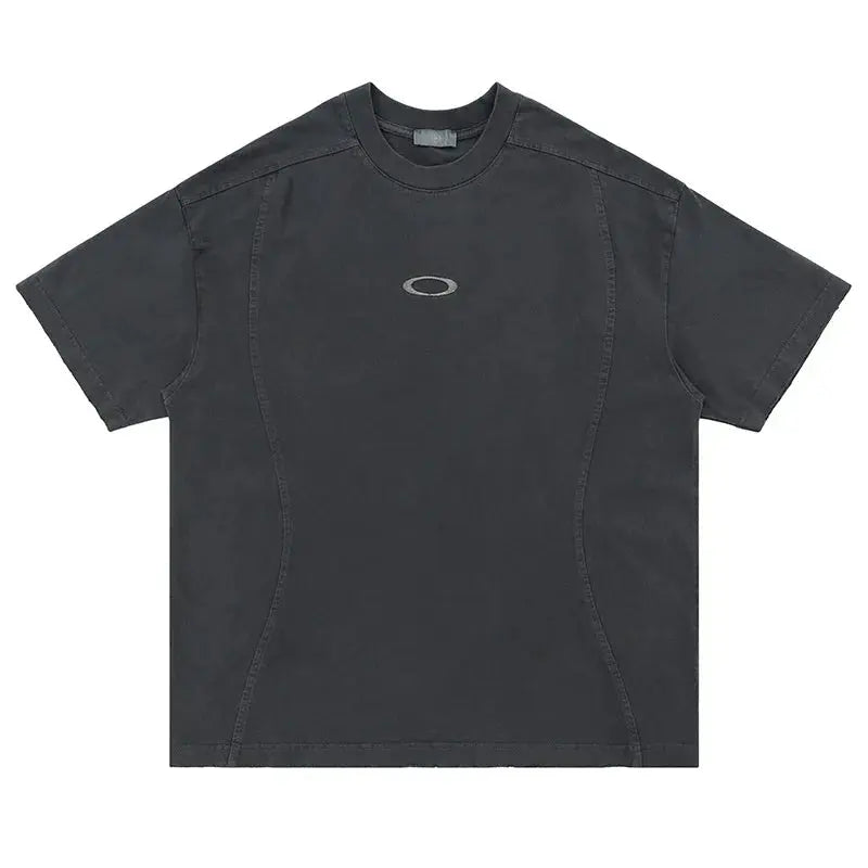 Washed Embroidered Circle Tee
