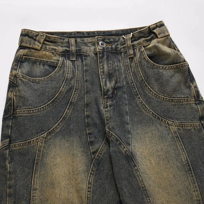 Washed Flare Blue Baggy Jean
