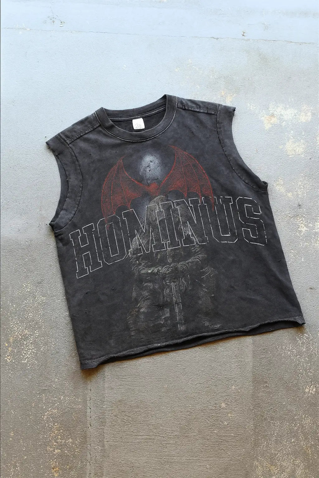 Washed Hominus Printed Design Tank Top Hominus Denim