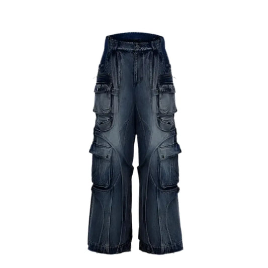 Washed Layer Raver Baggy Denim Jean Hominus Denim