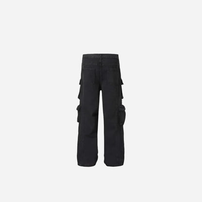 Washed Multi Pockets Baggy Cargo Pant Hominus Denim