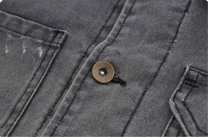 Washed Painted Vintage Workwear Jacket Hominus Denim