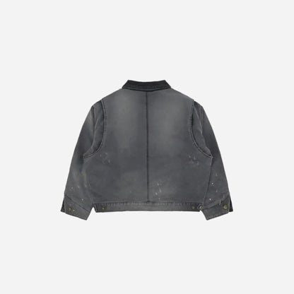 Washed Painted Vintage Workwear Jacket Hominus Denim