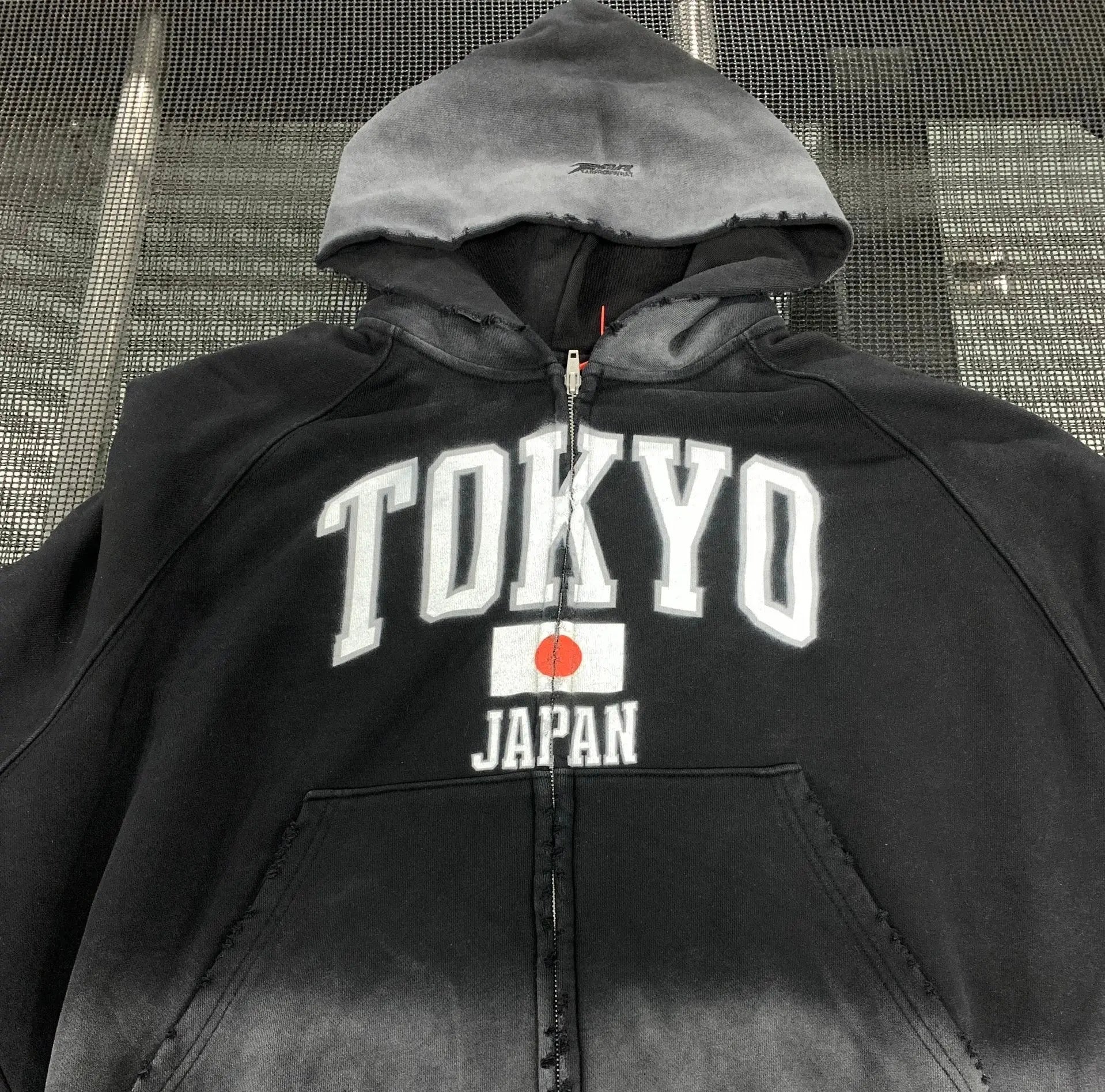 Washed Ripped Hominus Tokyo Hoodie Hominus Denim