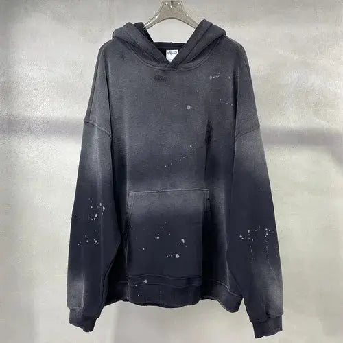 Washed Spreckled Ink Hoodie - Hominus Denim