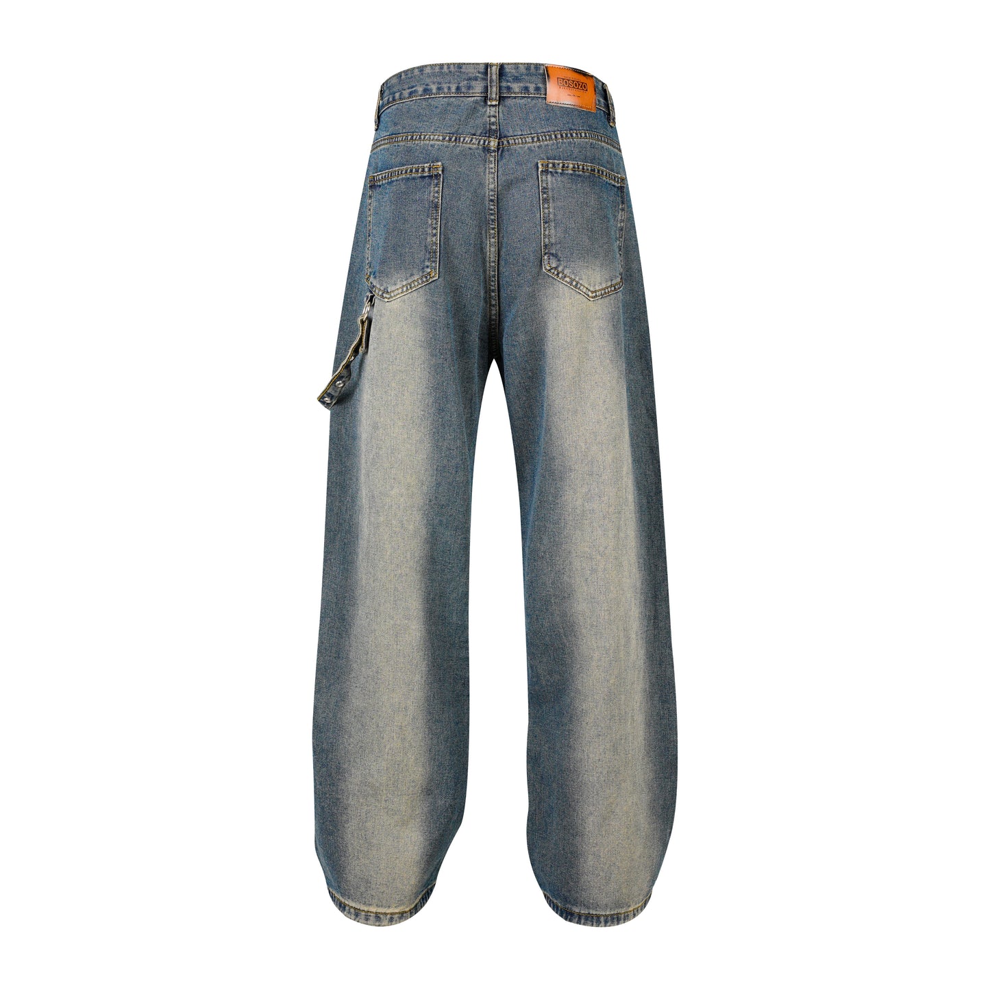 Washed Y2K Metal Rivets Raver Jeans