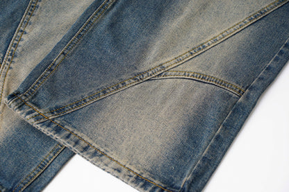 Washed Y2K Metal Rivets Raver Jeans