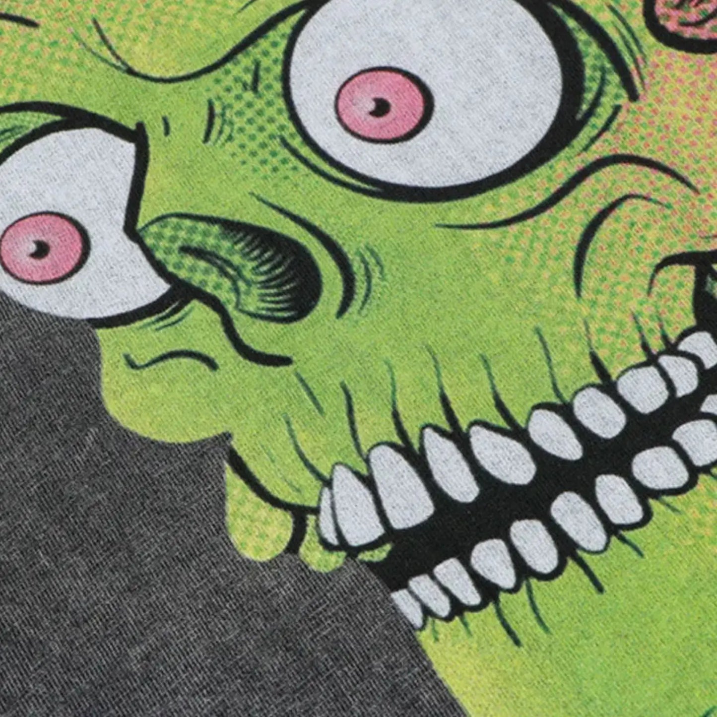 Washed Zombie Skull Printed Tee