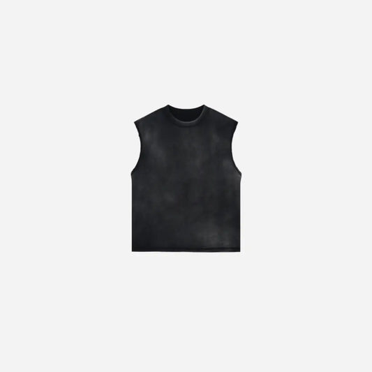 Wax Dyed Distressed Washed Tank Top Hominus Denim