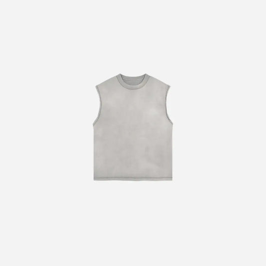 Wax Dyed Distressed Washed Tank Top Hominus Denim