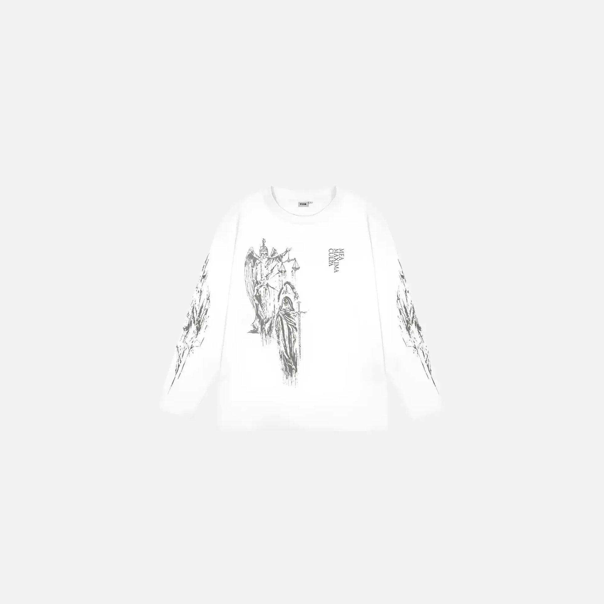 White Gothic Vintage Long Sleeve Tee Hominus Denim