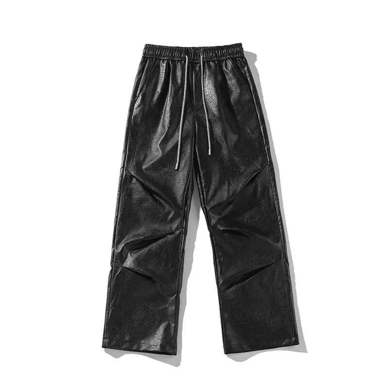 Wide Leg Leather Cargo Pant