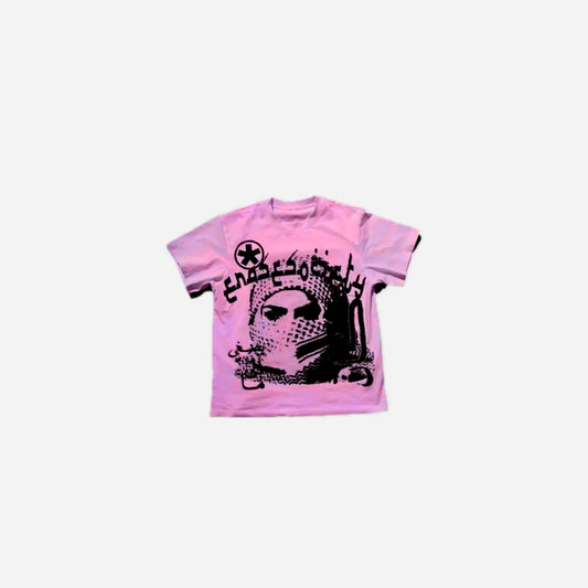 Y2K Grunge Arabic Graphic Printed Tee Hominus Denim