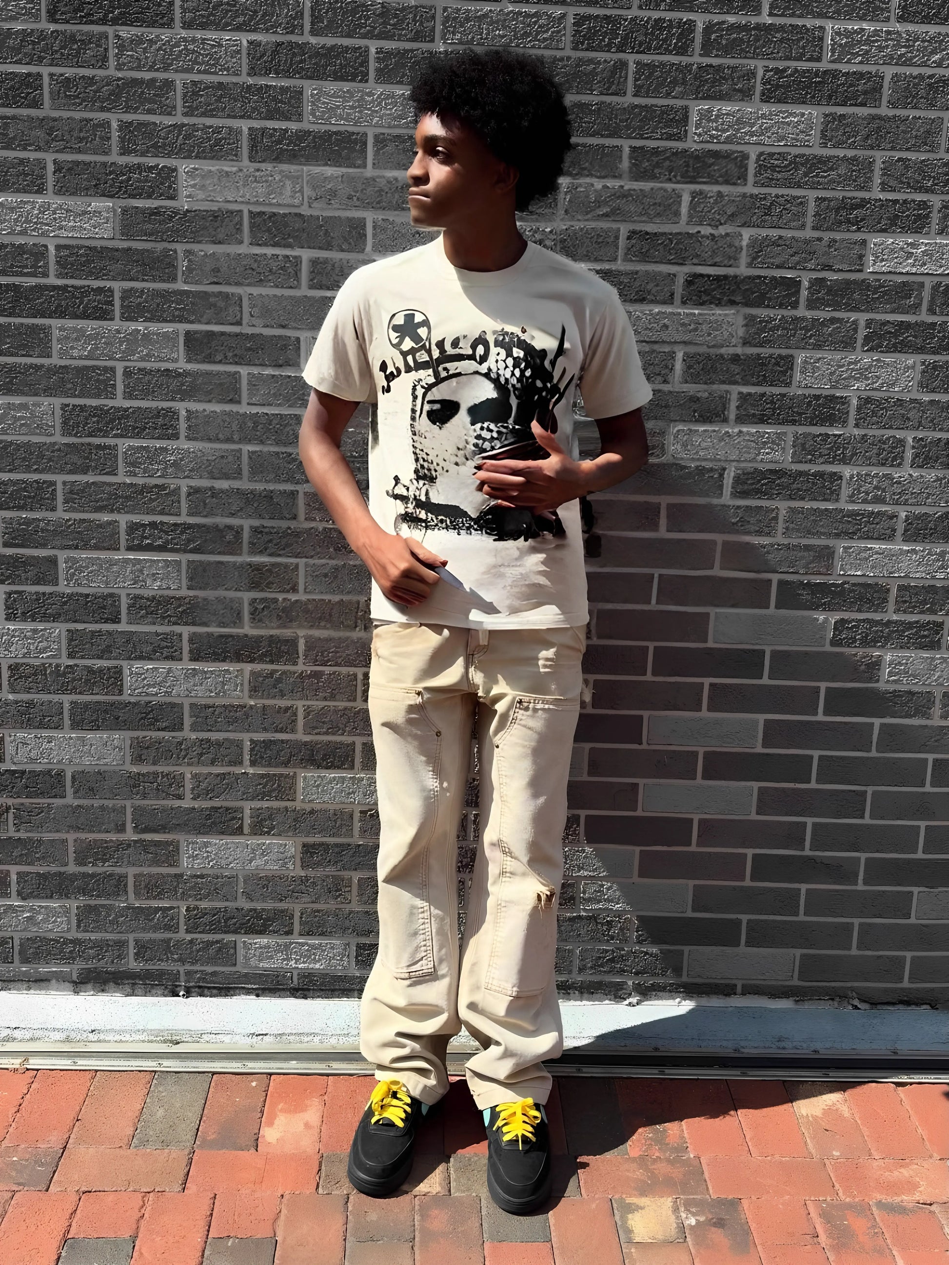 Y2K Grunge Arabic Graphic Printed Tee Hominus Denim