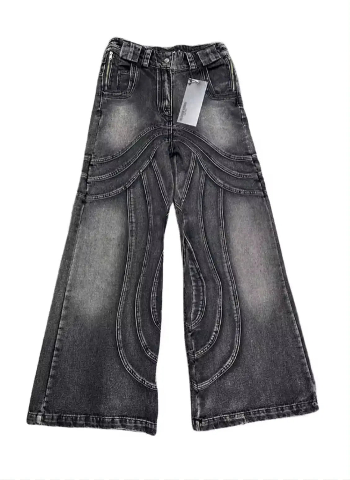 Y2K Ripped Washed Style Loose Pant Hominus Denim