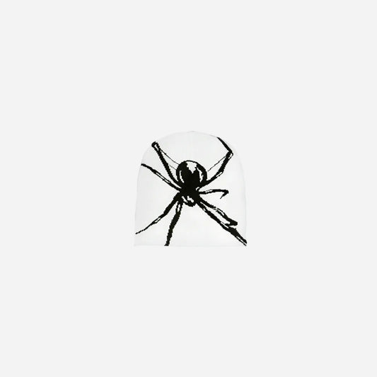 Y2K Spider Design Knitted Beanie Hominus Denim