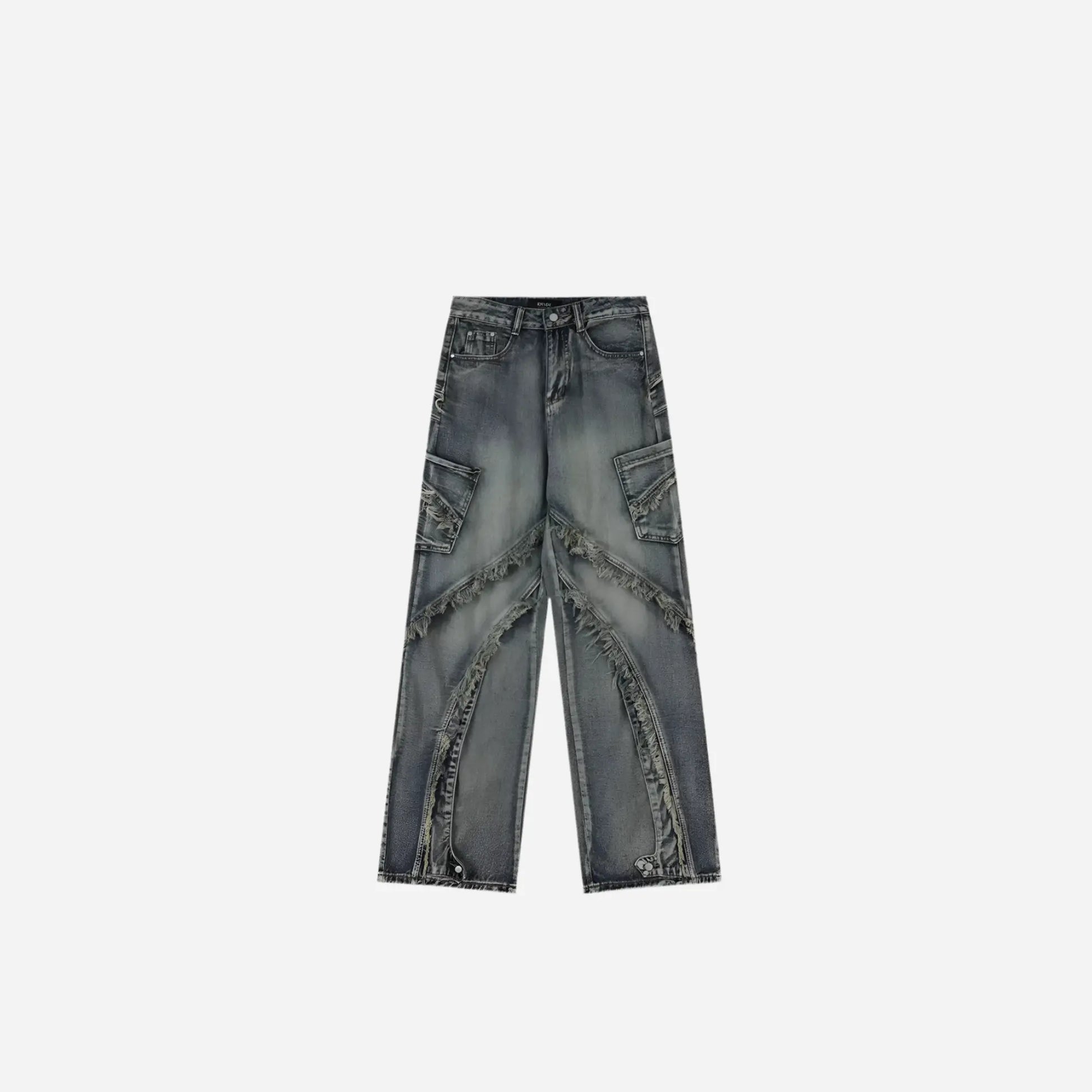 Y2K Washed Blue Baggy Cargo Jean Hominus Denim