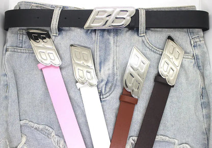 Y2k BB Leather Belt