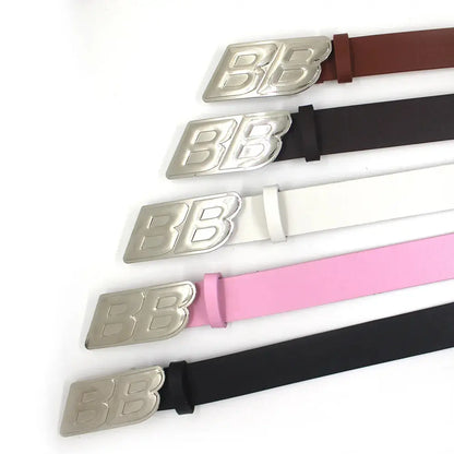 Y2k BB Leather Belt