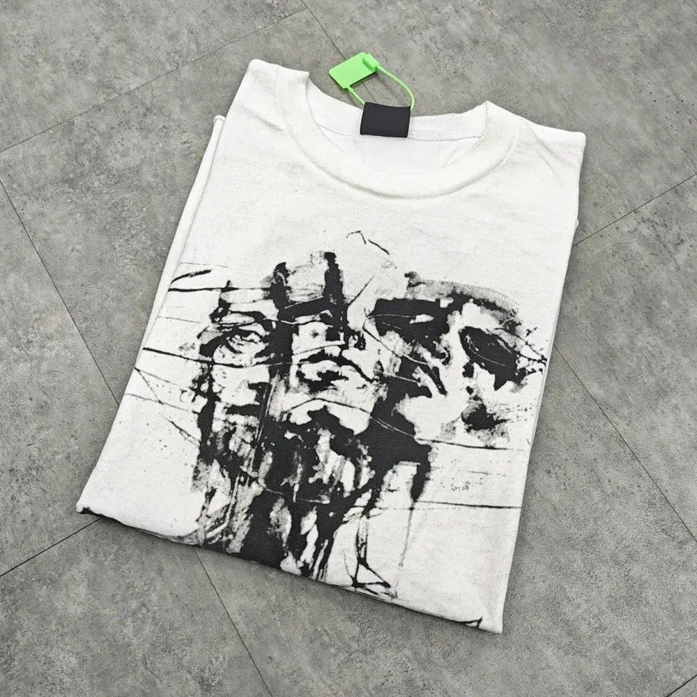 Yao Fashion Casual Dirty Style Tank Tops Streetear Loose Graphics Print Sleeveless Vintage Unisex Cotton Vest For Men Unisex Hominus Denim