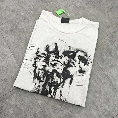 Yao Fashion Casual Dirty Style Tank Tops Streetear Loose Graphics Print Sleeveless Vintage Unisex Cotton Vest For Men Unisex Hominus Denim