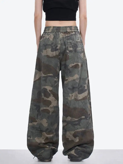Yao Fashion Trend Brand High Quality 1:1 Casual Men Long Pants Camouflage Vintage Streetwear Loose Trousers Pants For Men Unisex Hominus Denim
