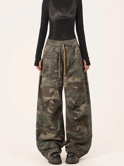 Yao Fashion Trend Brand High Quality 1:1 Casual Men Long Pants Camouflage Vintage Streetwear Loose Trousers Pants For Men Unisex Hominus Denim