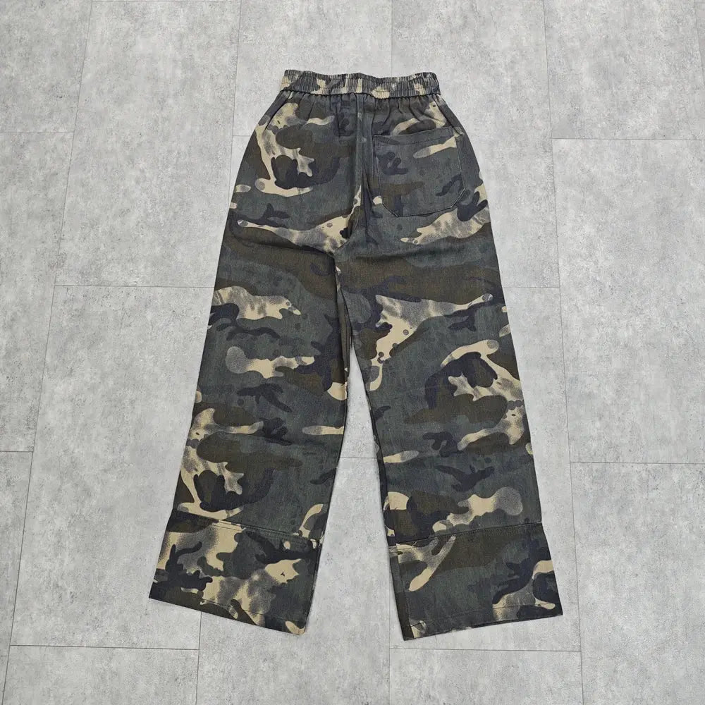 Yao Fashion Trend Brand High Quality 1:1 Casual Men Long Pants Camouflage Vintage Streetwear Loose Trousers Pants For Men Unisex Hominus Denim