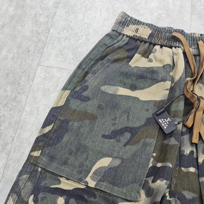 Yao Fashion Trend Brand High Quality 1:1 Casual Men Long Pants Camouflage Vintage Streetwear Loose Trousers Pants For Men Unisex Hominus Denim