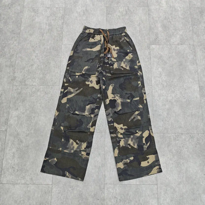 Yao Fashion Trend Brand High Quality 1:1 Casual Men Long Pants Camouflage Vintage Streetwear Loose Trousers Pants For Men Unisex Hominus Denim