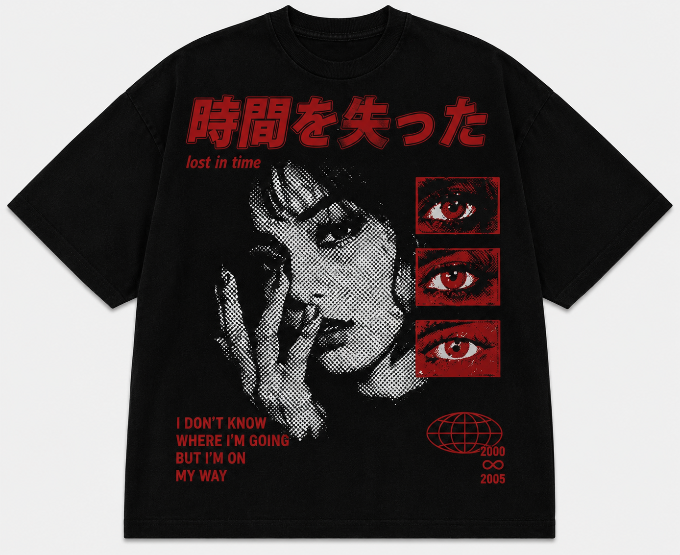 Lost in Time Oversized Graphic T-Shirt