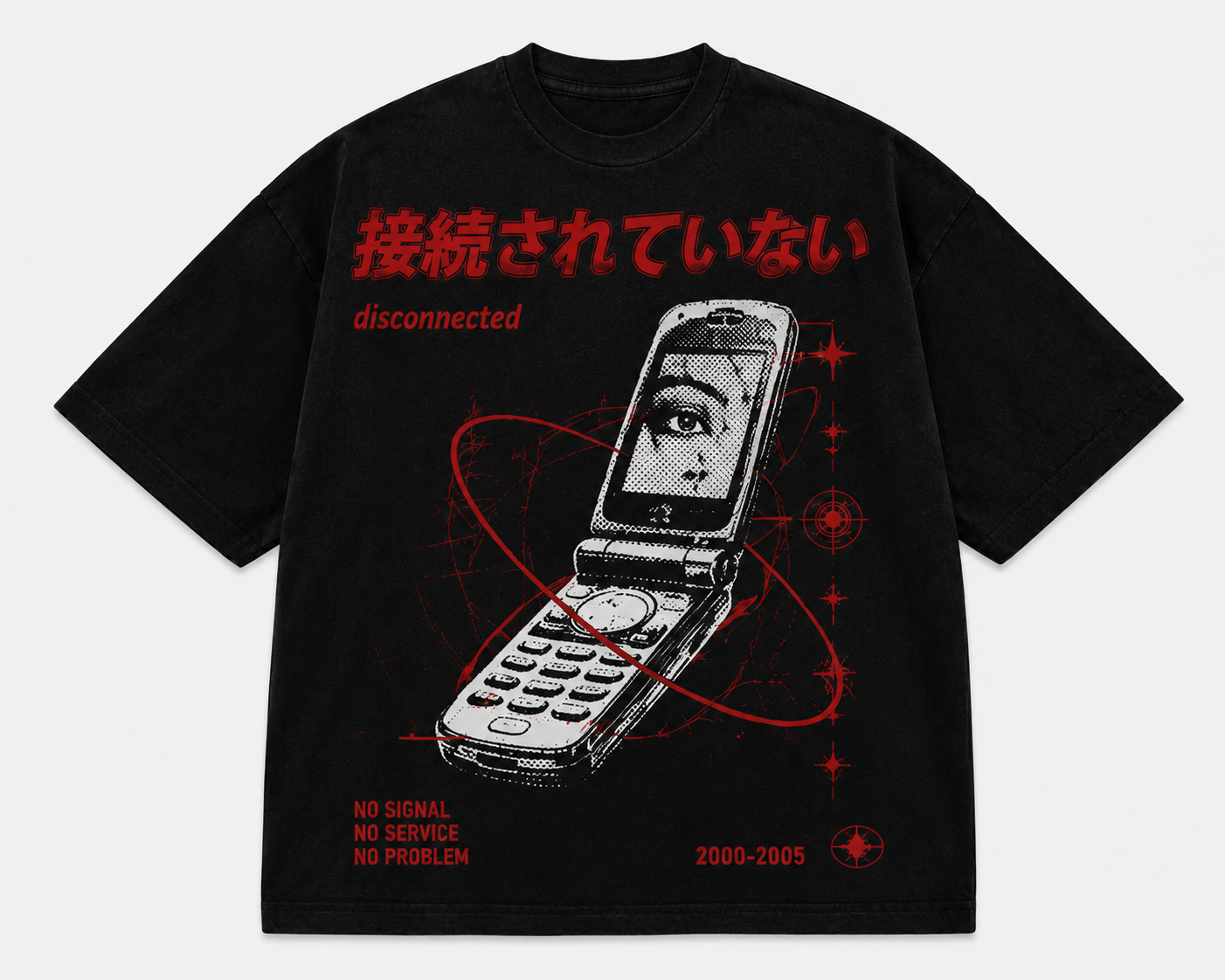 Disconnected Oversized Graphic T-Shirt