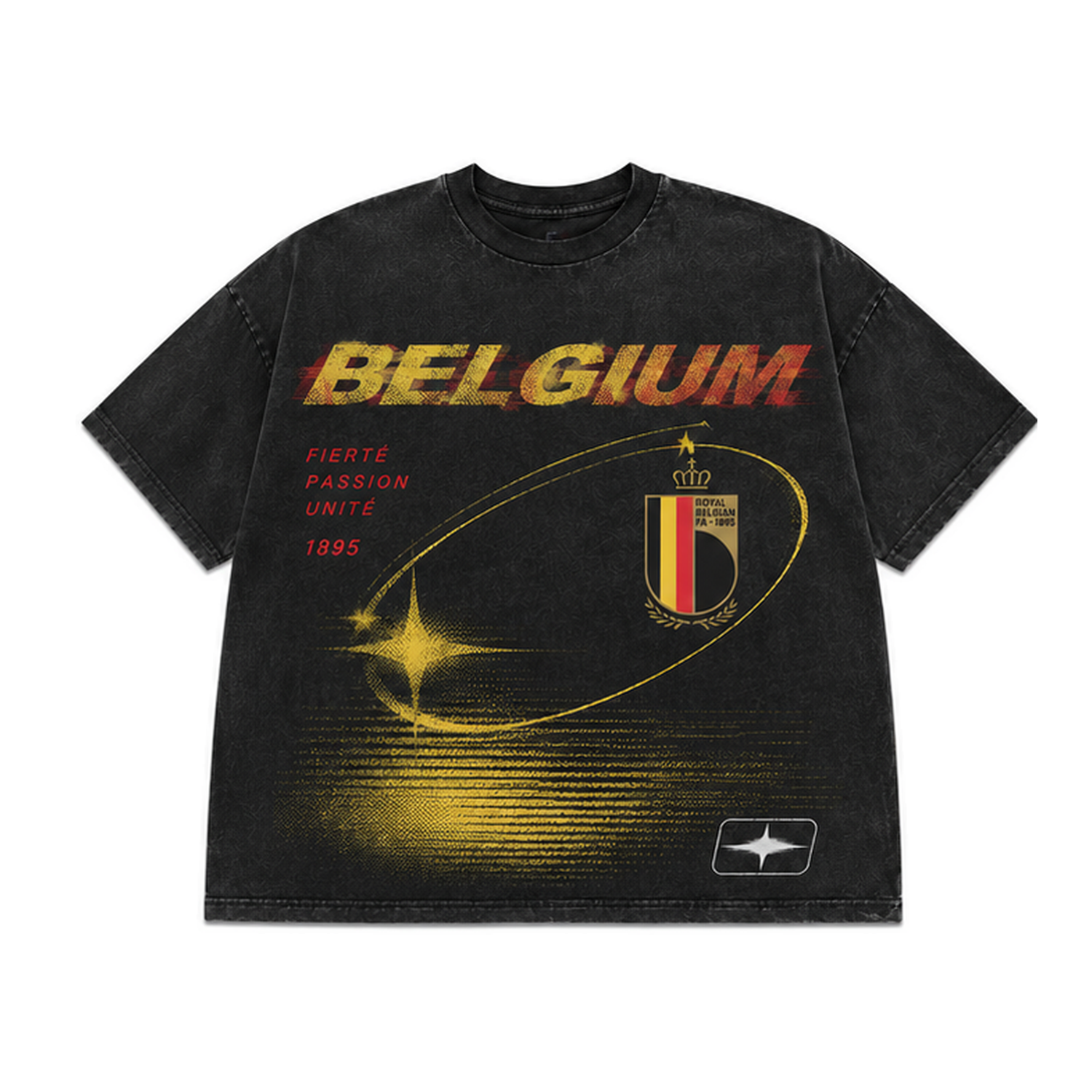 Belgium 2026 Oversized Graphic Tee – Vintage Y2K Football Shirt