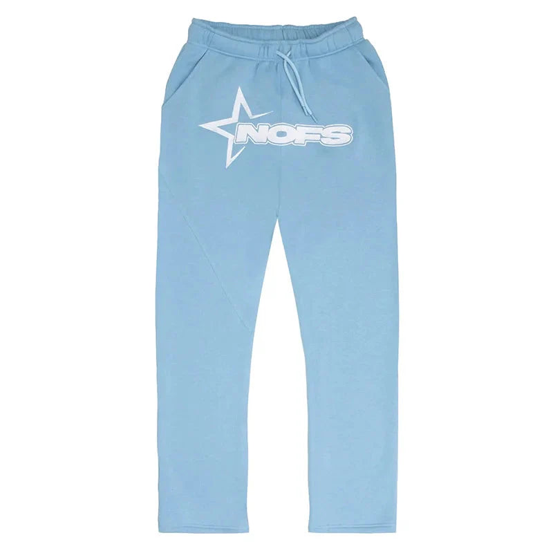 Hominus Denim Baggy Oversized Y2K Logo Tracksuit Sweatpant