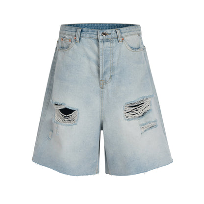 ripped washed short Hominus Denim
