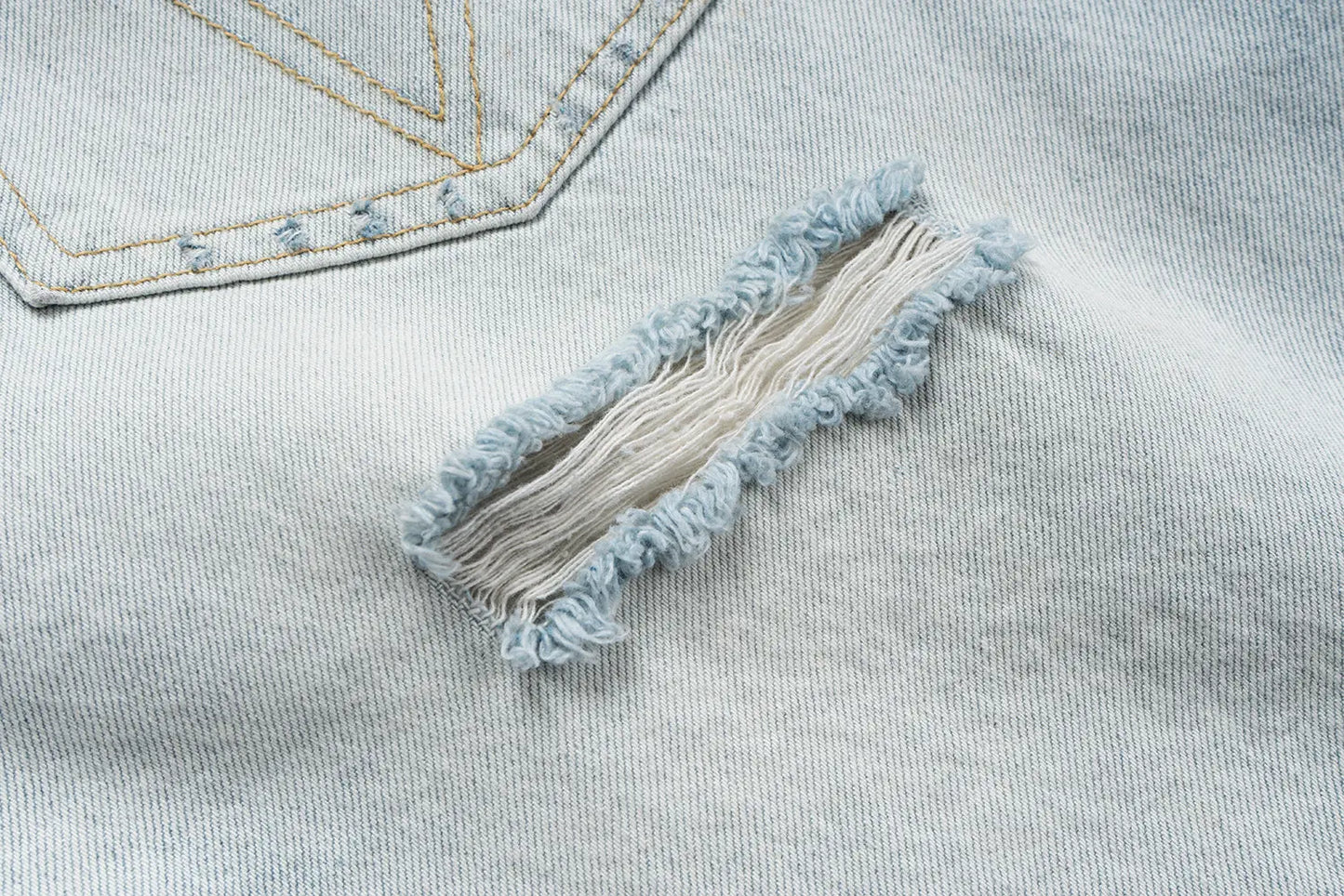 ripped washed short Hominus Denim